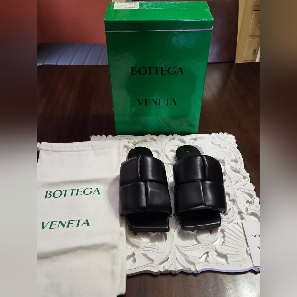 Bottega Veneta Patch Mule Flat Sandal Size 38.5